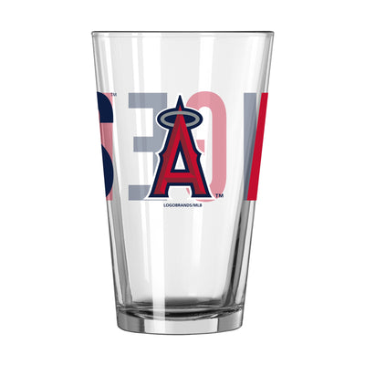 Los Angeles Angels 16oz Overtime Pint Glass - Logo Brands