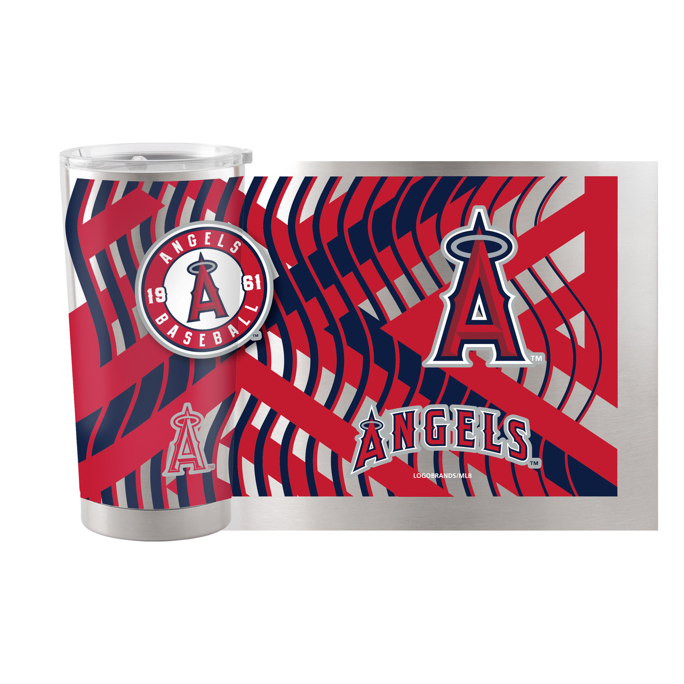 Los Angeles Angels 20oz Flex Silver Stainless Tumbler