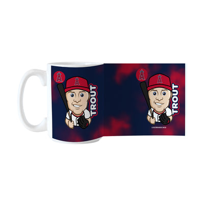 Los Angeles Angels Mike Trout Caricature 15oz Sublimated Mug