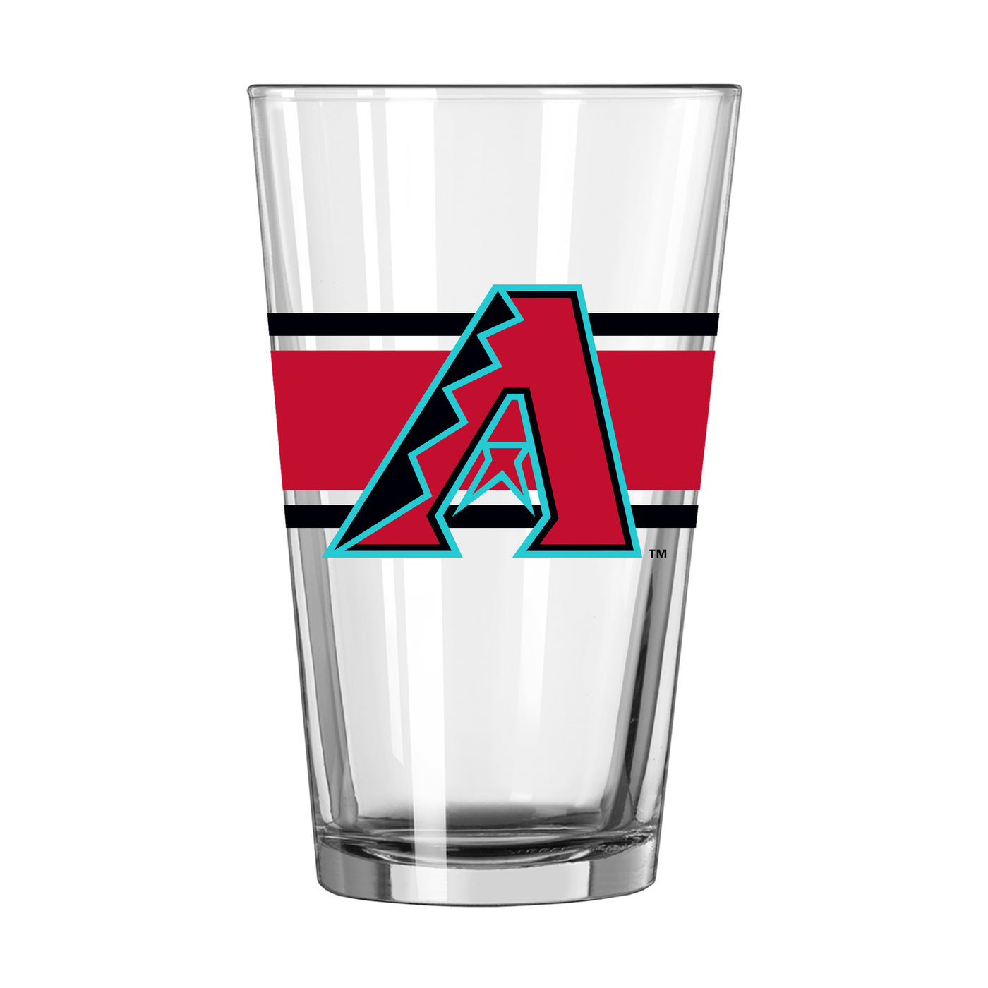 Arizona Diamondbacks 16oz Stripe Pint Glass - Logo Brands