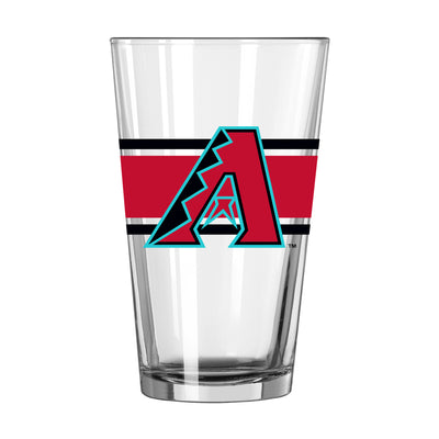 Arizona Diamondbacks 16oz Stripe Pint Glass - Logo Brands