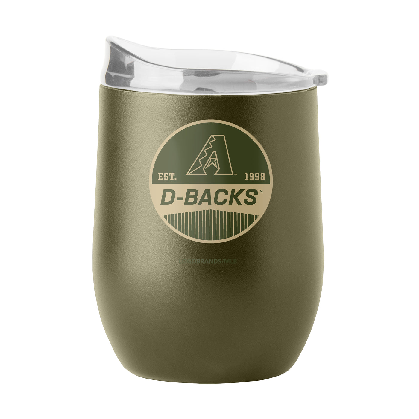 Arizona Diamondbacks 16oz Badge Powder Coat Curved Beverage - Logo Brands