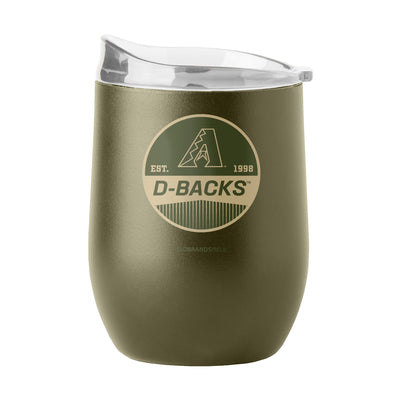 Arizona Diamondbacks 16oz Badge Powder Coat Curved Beverage - Logo Brands