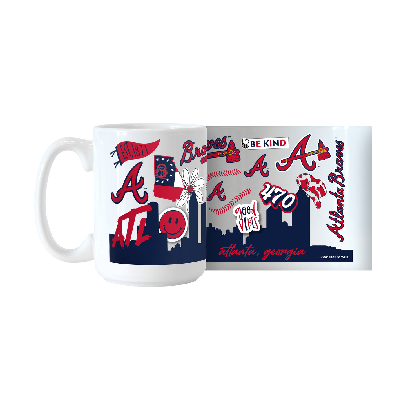 Atlanta Braves 15oz Native Sublimated Mug