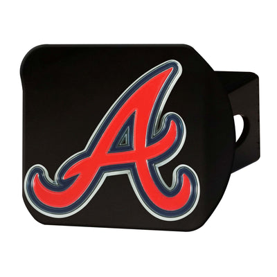 MLB - Atlanta Braves Color on Black Hitch Cover