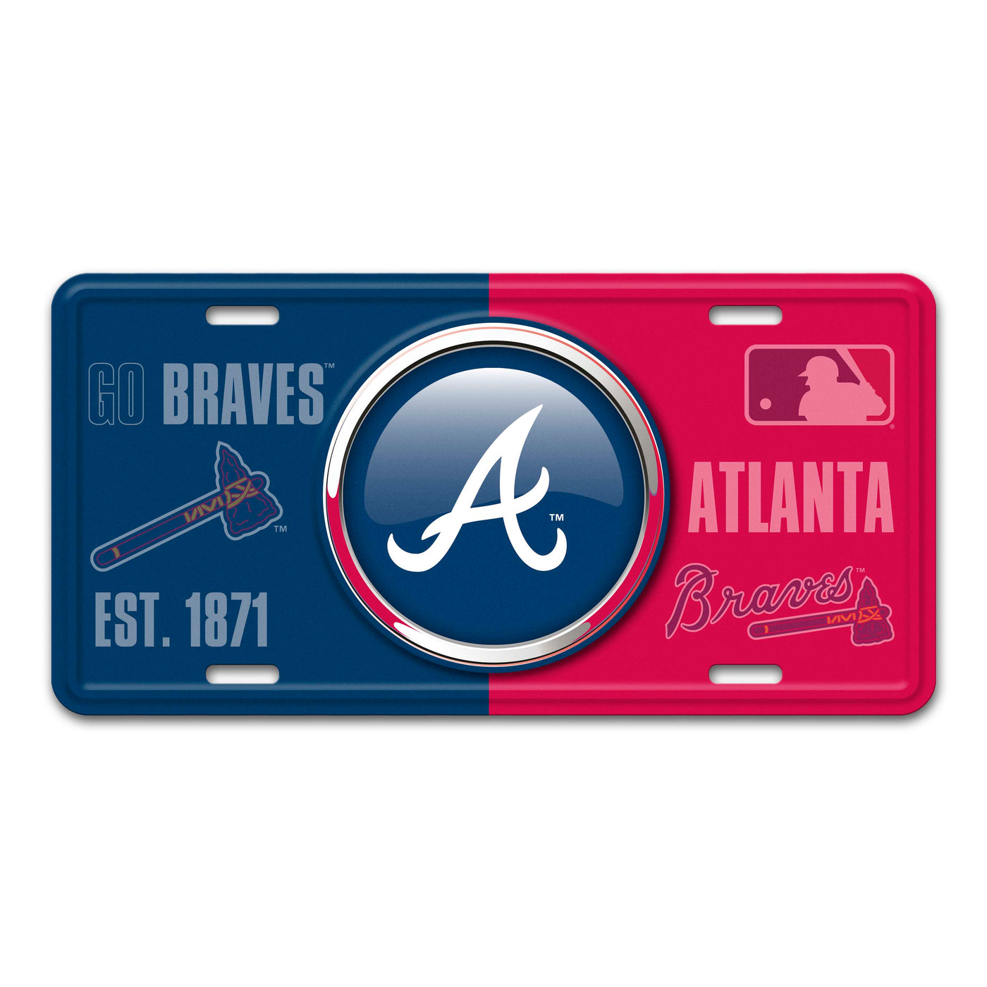 MLB - Atlanta Braves Embossed Metal License Plate