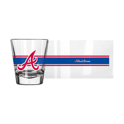 Atlanta Braves 2oz Stripe Shot Glass