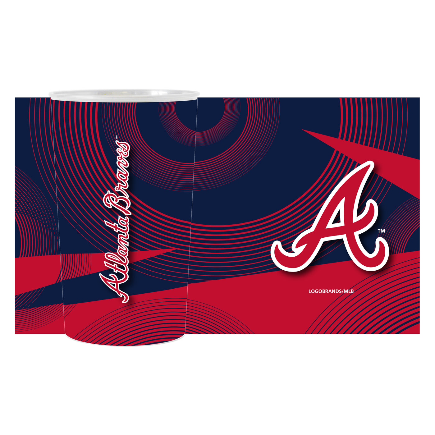 Atlanta Braves 4pk Geometric 22oz Hardwall Cup