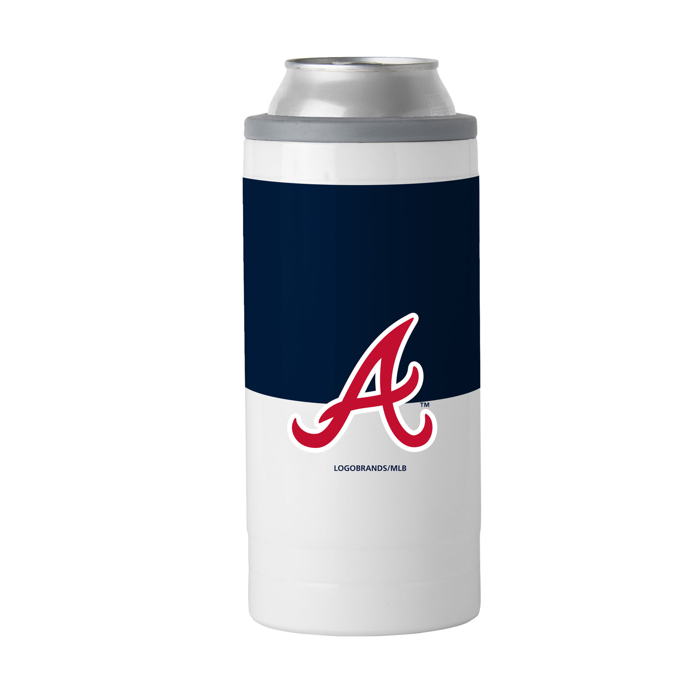Atlanta Braves Slim Colorblock Can Coolie - Logo Brands