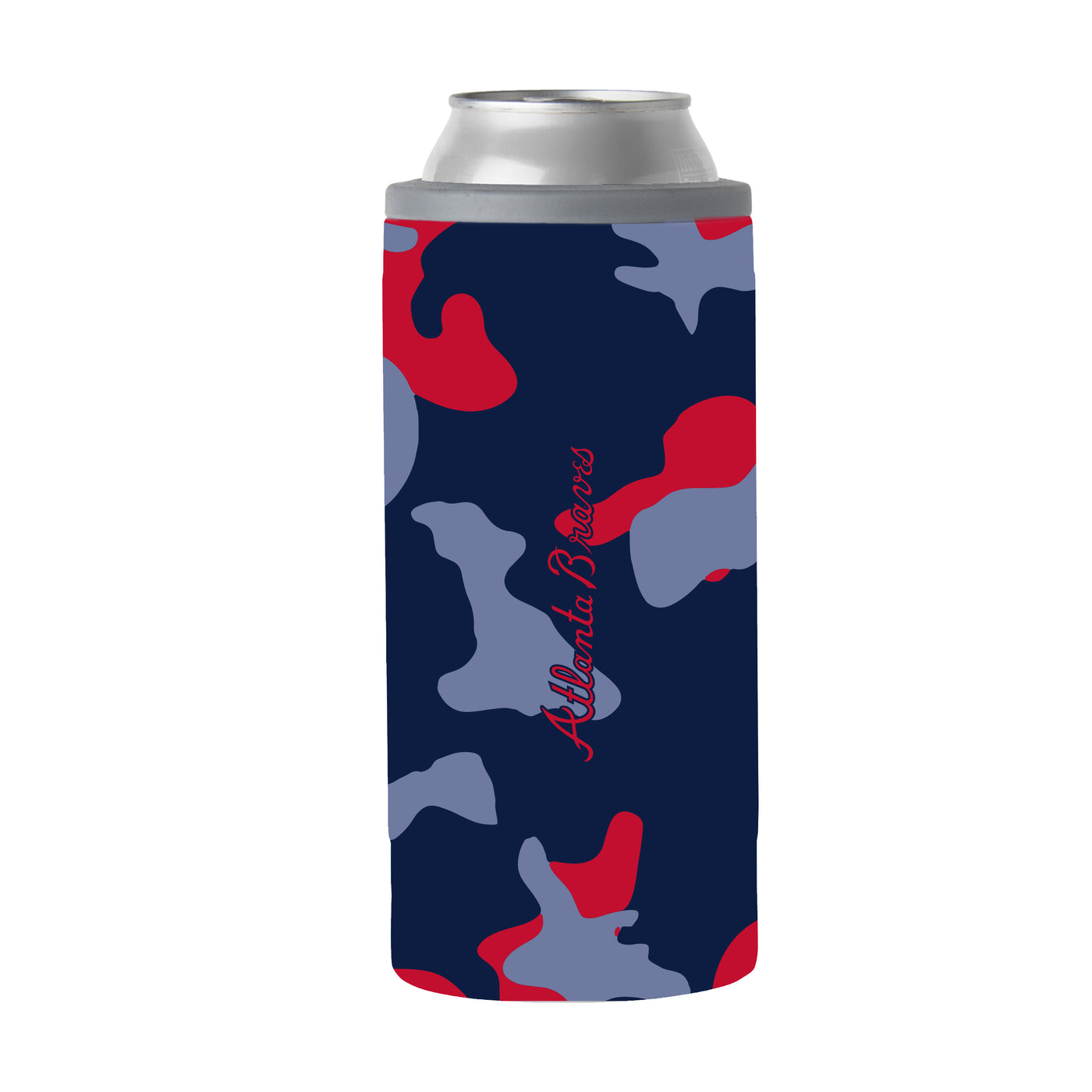 Atlanta Braves 12oz Camo Slim Can Coolie