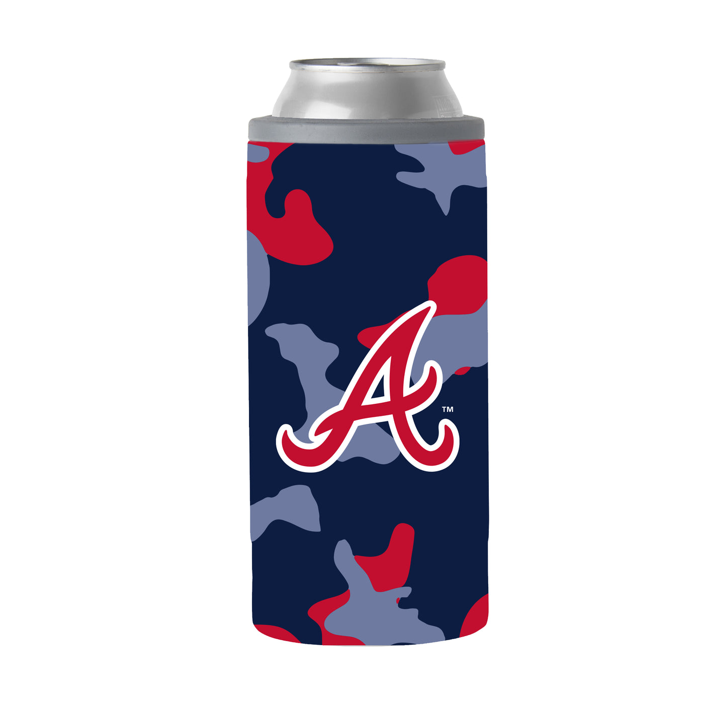 Atlanta Braves 12oz Camo Slim Can Coolie