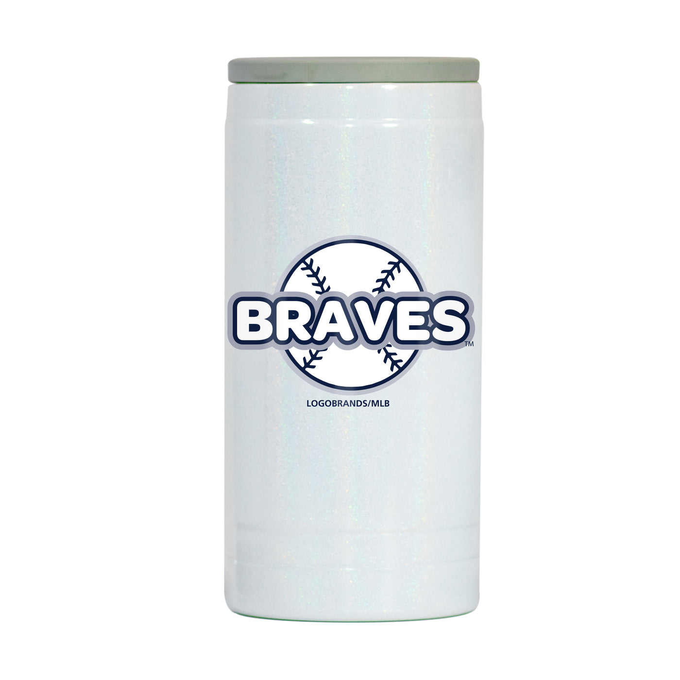 Atlanta Braves 12oz Bubble Iridescent Slim Coolie - Logo Brands