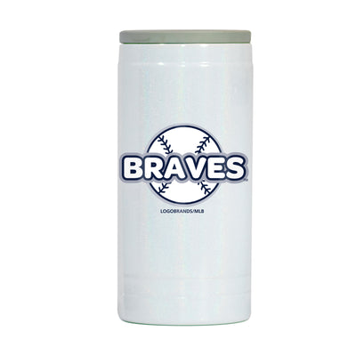 Atlanta Braves 12oz Bubble Iridescent Slim Coolie - Logo Brands