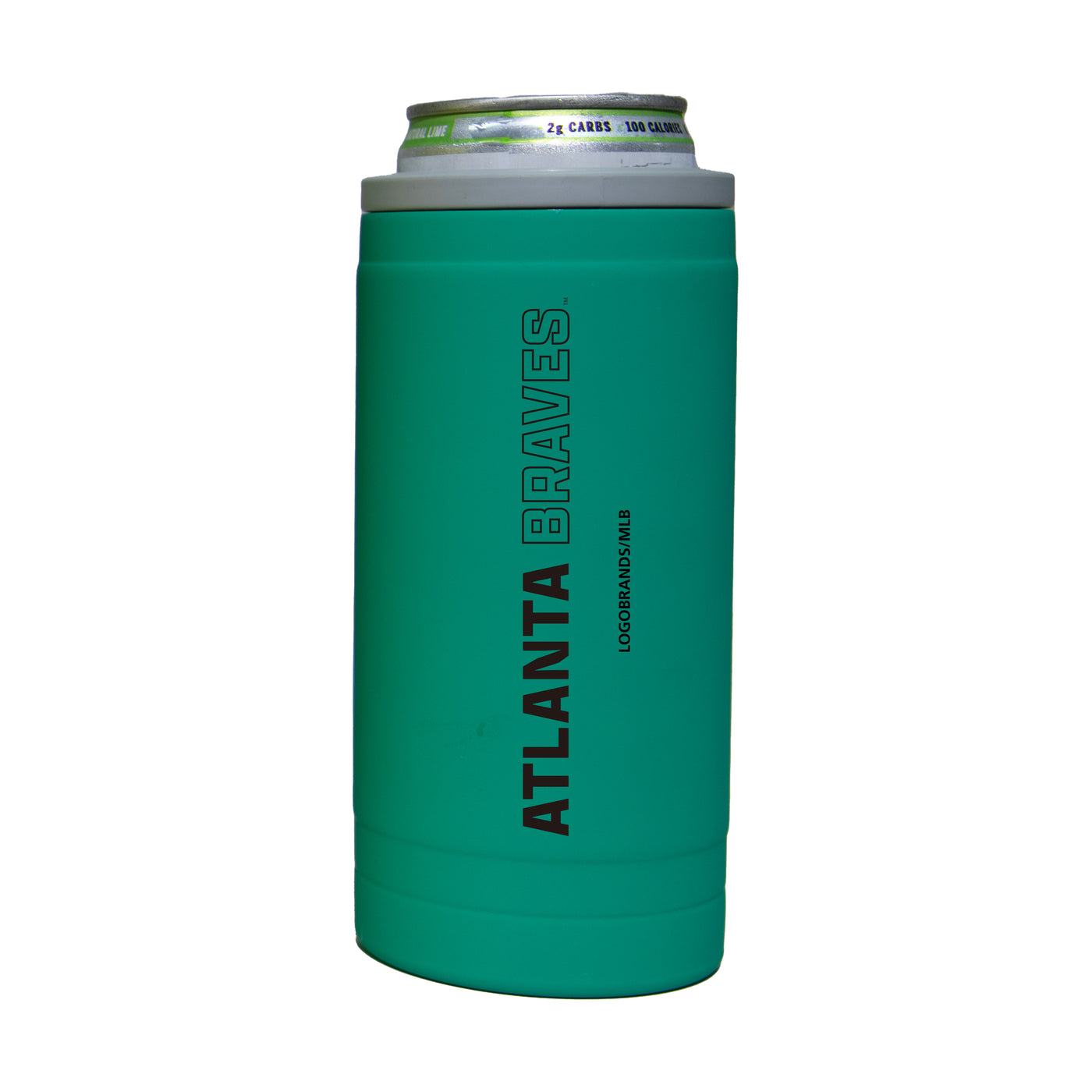 Atlanta Braves 12oz Optic Stacked Soft Touch Slim Coolie