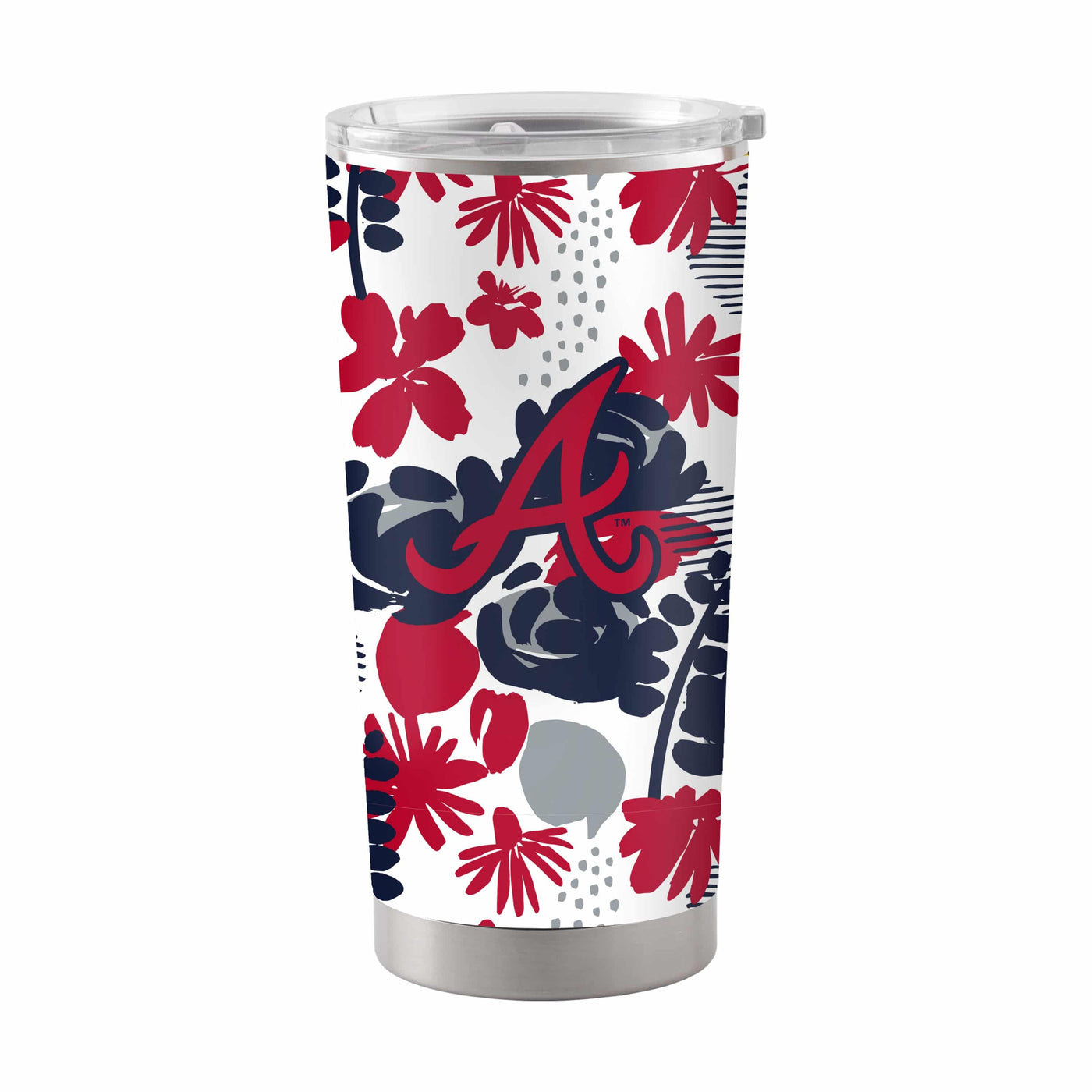 Atlanta Braves 20oz Floral Stainless Steel Tumbler