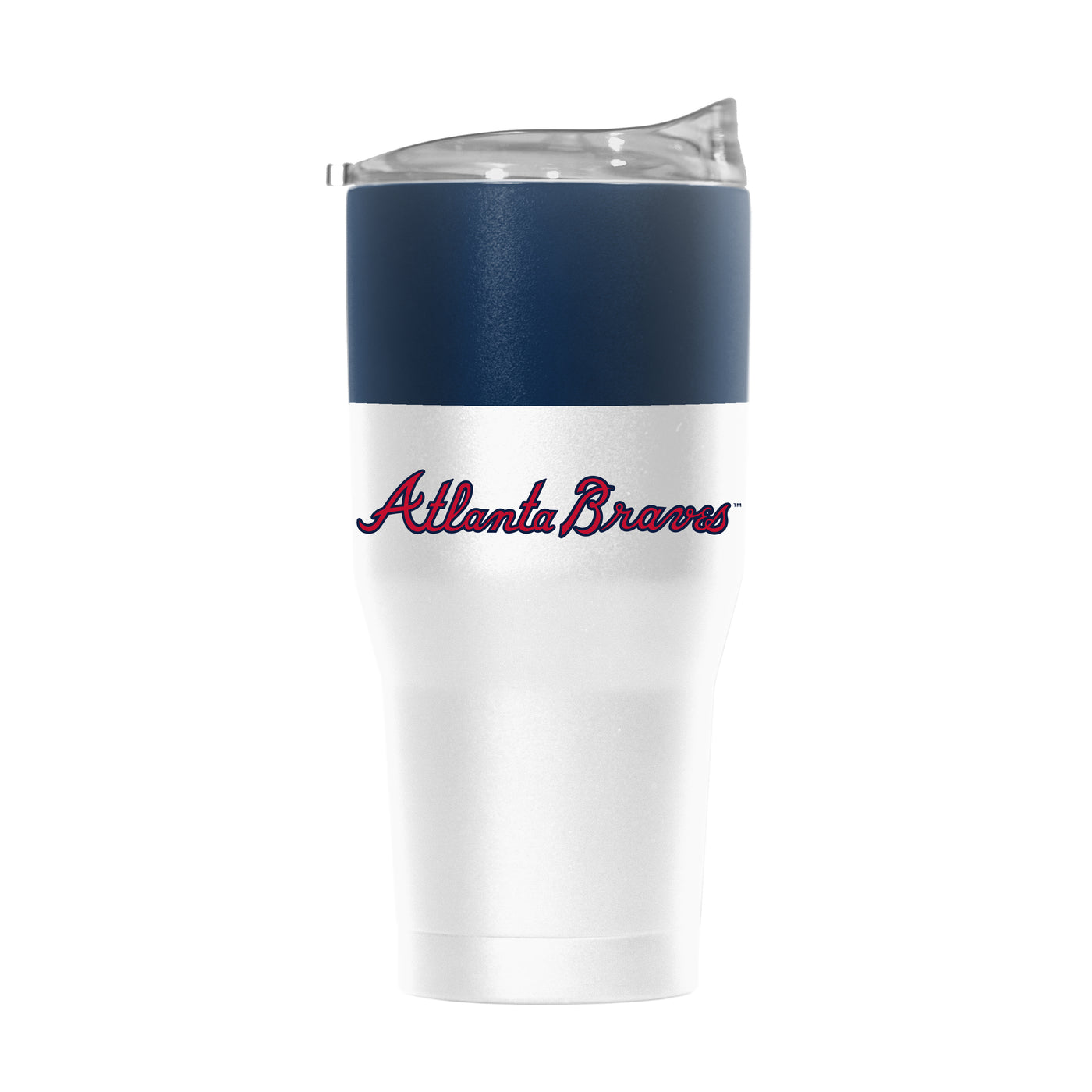 Atlanta Braves 30oz Colorblock White Powder Coat Tumbler