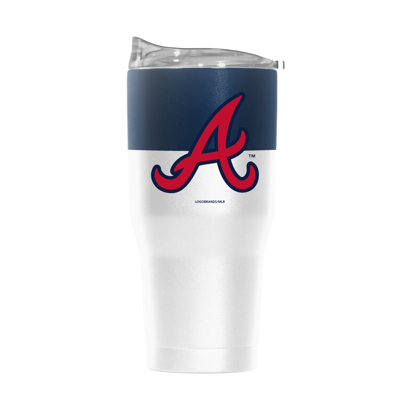 Atlanta Braves 30oz Colorblock White Powder Coat Tumbler