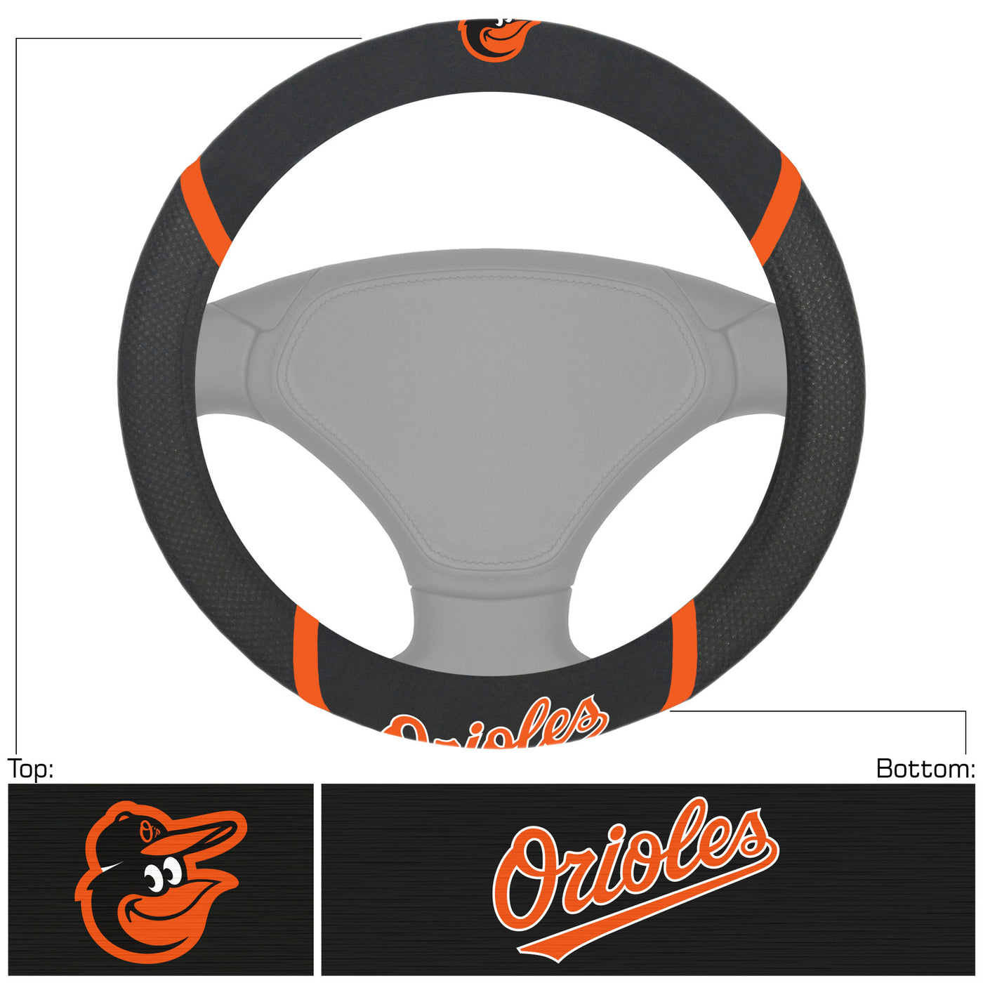 MLB - Baltimore Orioles Steering Wheel Cover