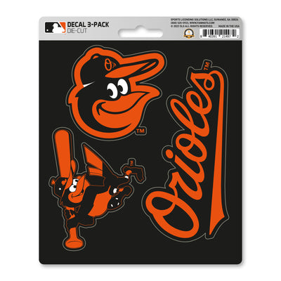 MLB - Baltimore Orioles Decal 3-pk
