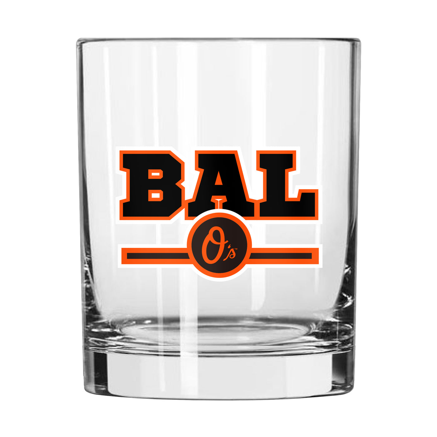 Baltimore Orioles 14oz Letterman Rocks Glass