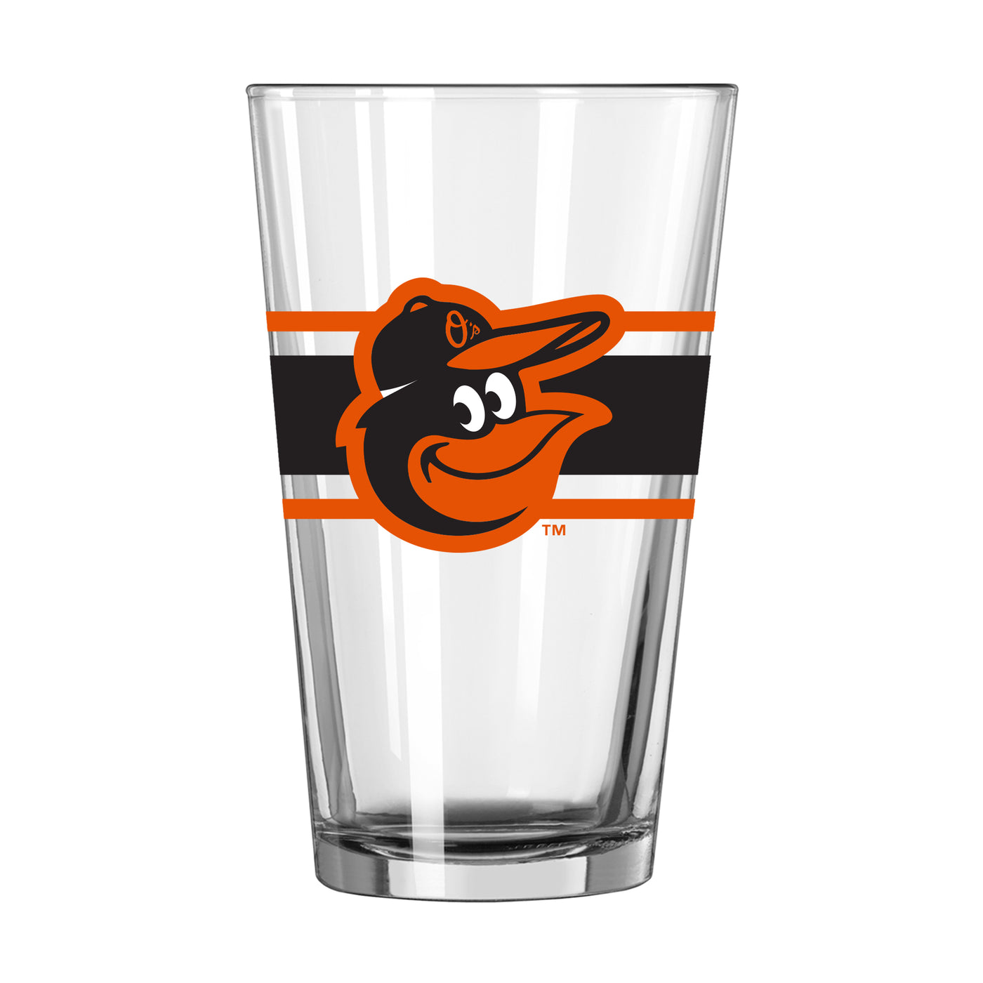 Baltimore Orioles 16oz Stripe Pint Glass