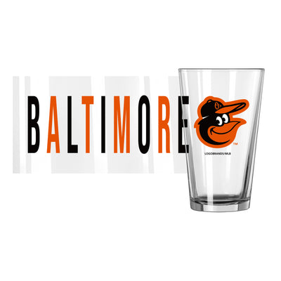 Baltimore Orioles 16oz Overtime Pint Glass