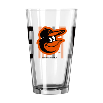 Baltimore Orioles 16oz Overtime Pint Glass - Logo Brands