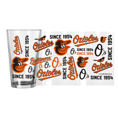 Baltimore Orioles 16oz Spirit Pint Glass