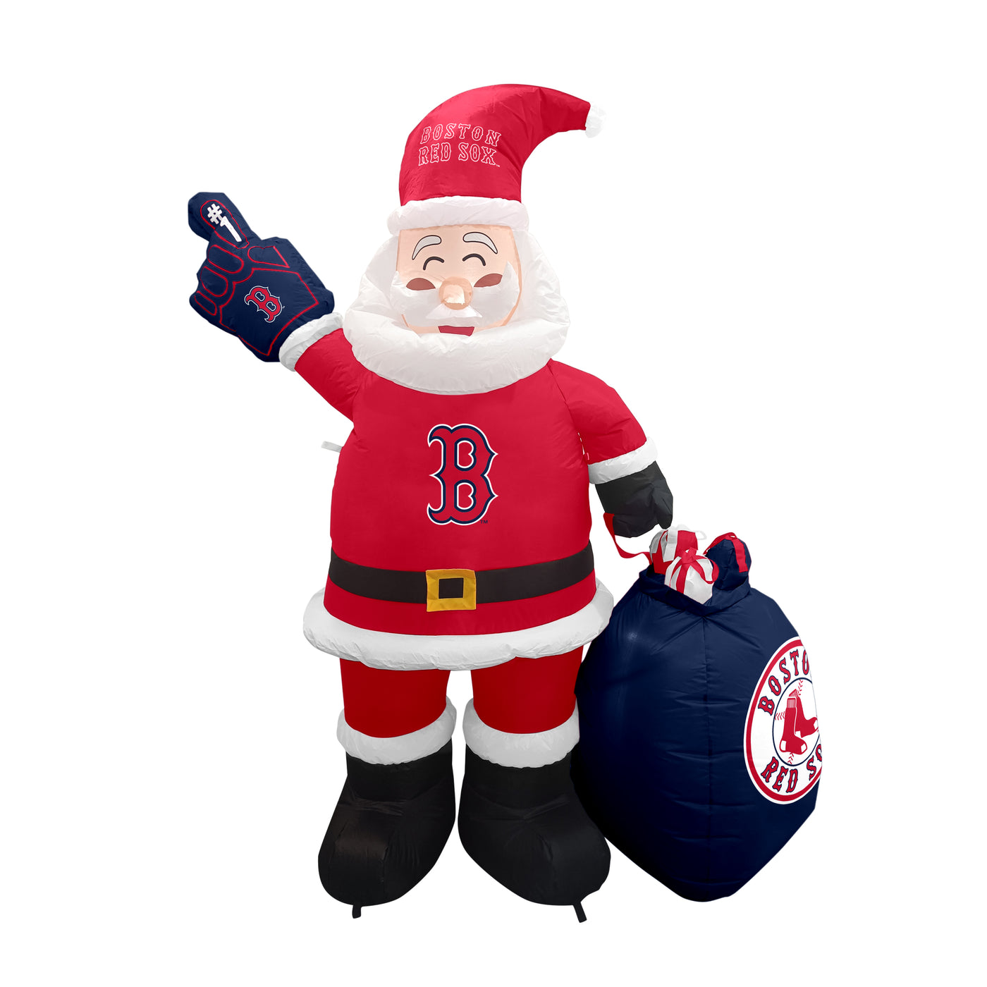 Boston Red Sox Yard Inflatable Santa Claus