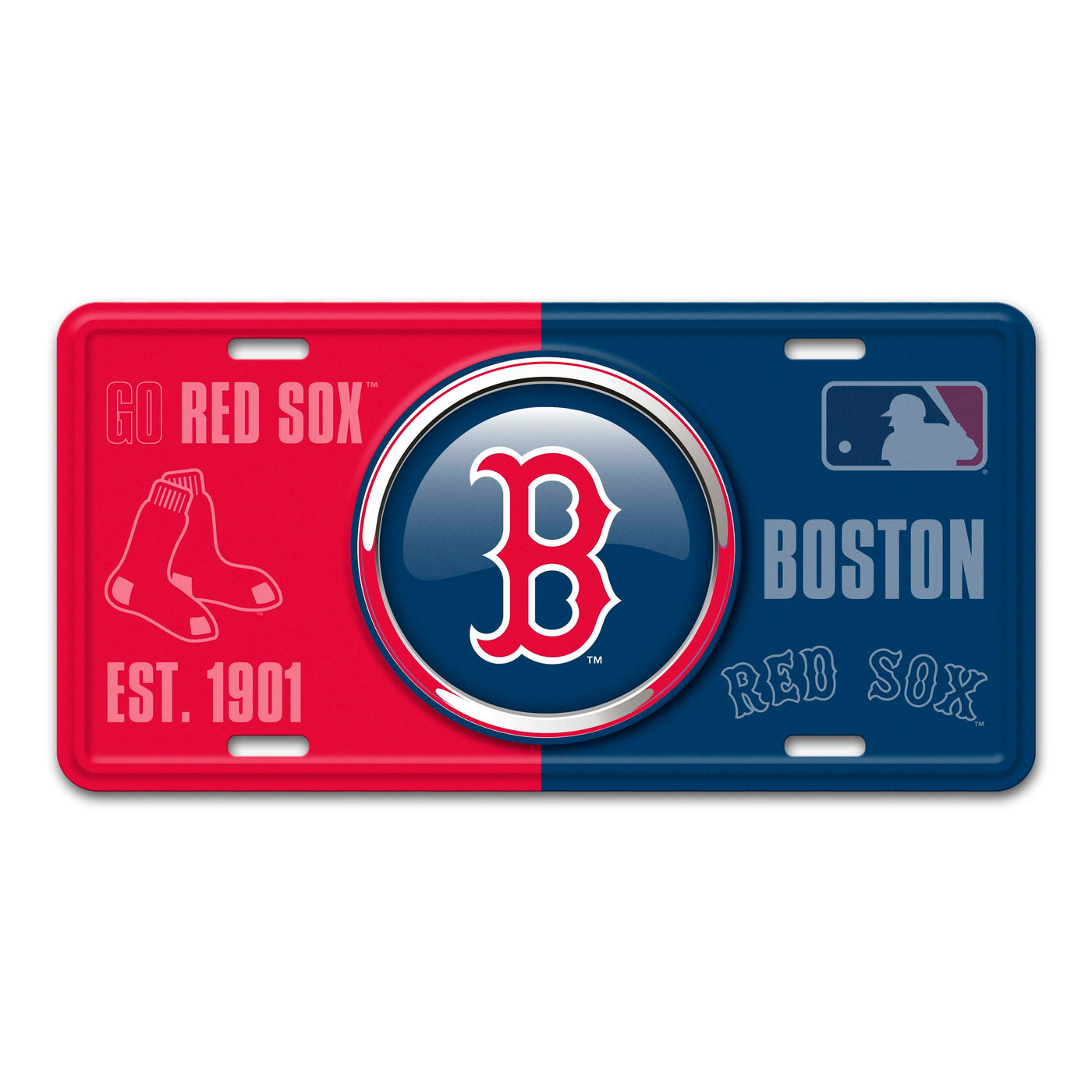 MLB - Boston Red Sox Embossed Metal License Plate