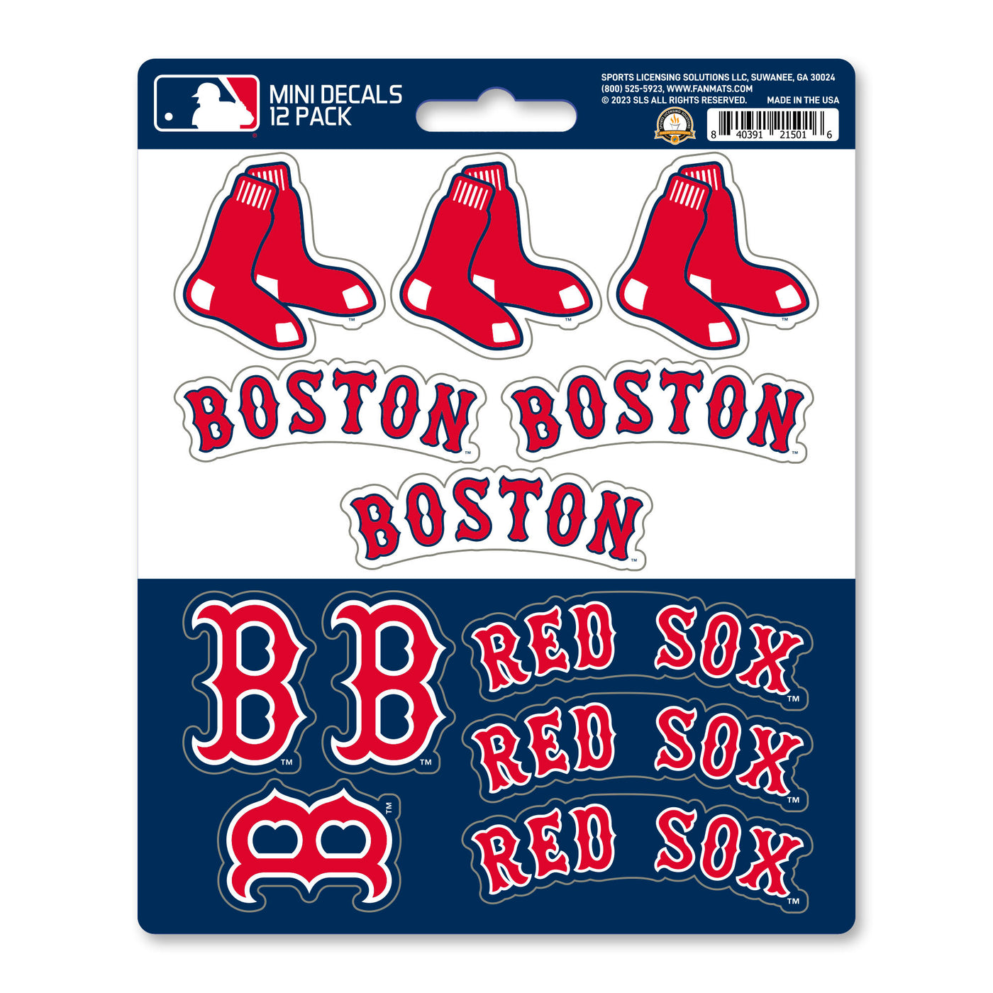MLB - Boston Red Sox Mini Decal 12-pk