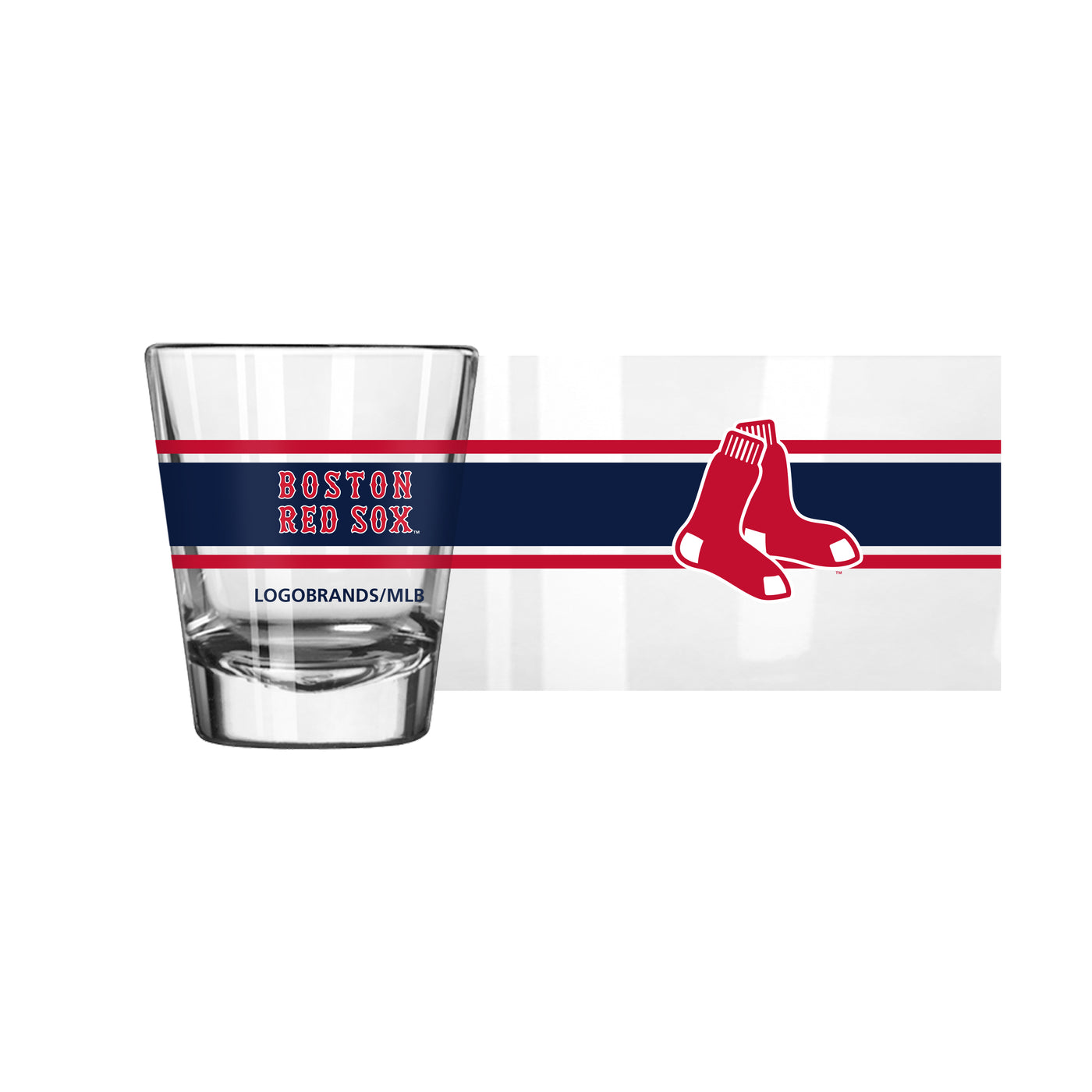 Boston Red Sox 2oz Stripe Shot Glass