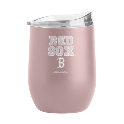 Boston Red Sox 16oz Stencil Powder Coat Curved Beverage