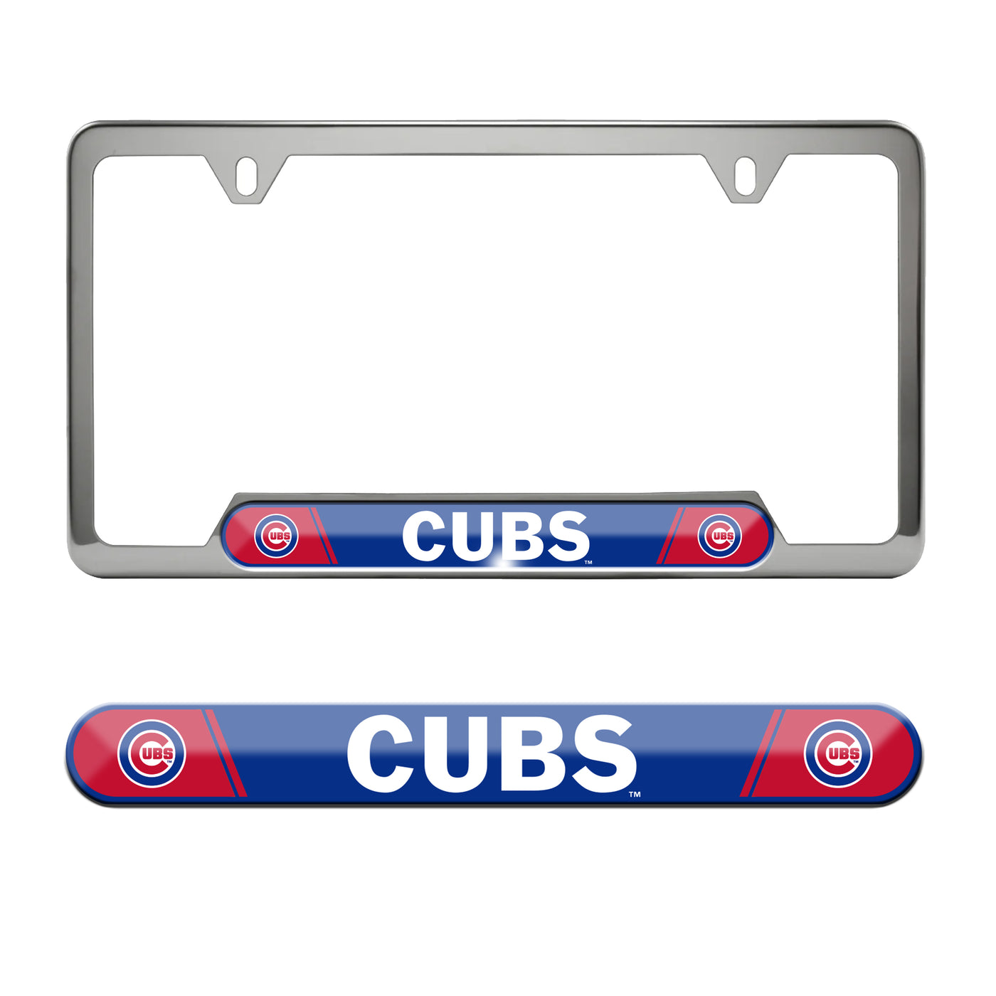 Chicago Cubs Metal Embossed License Plate