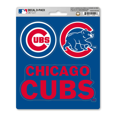 MLB - Chicago Cubs Decal 3-pk