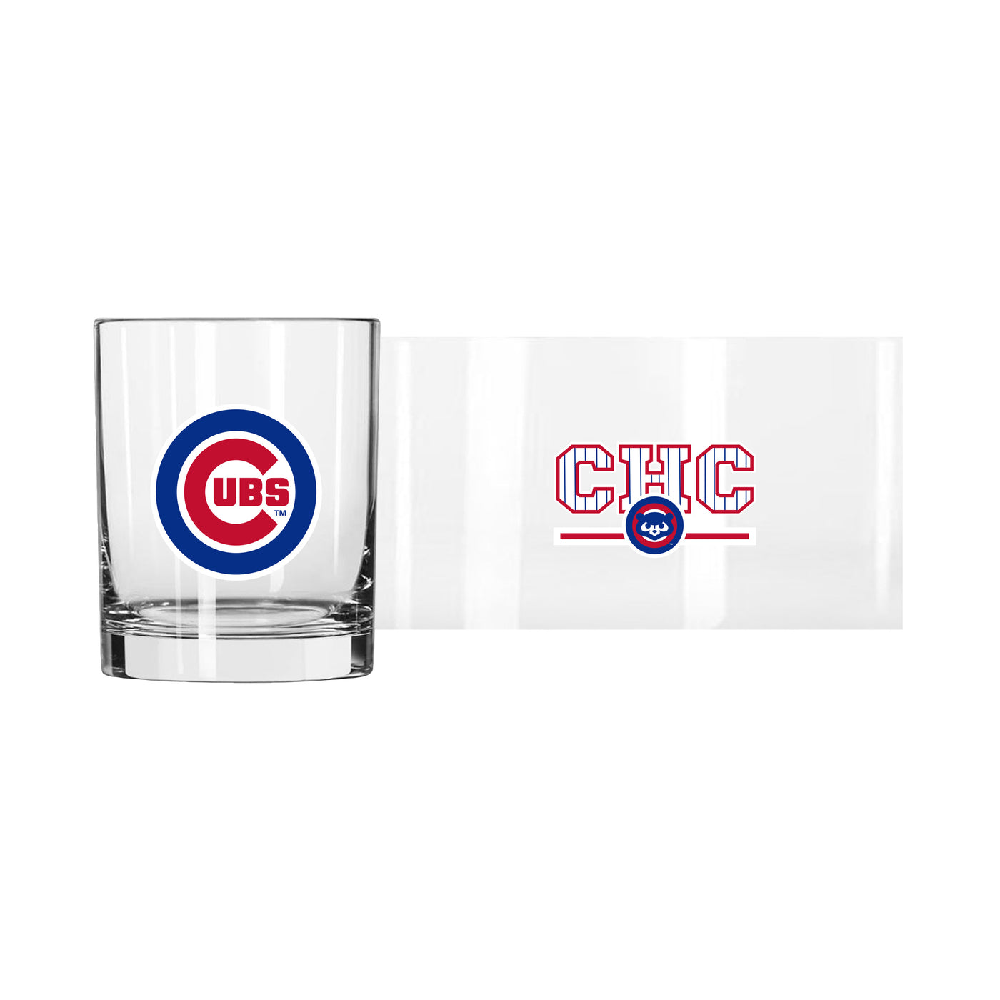 Chicago Cubs 14oz Letterman Rocks Glass