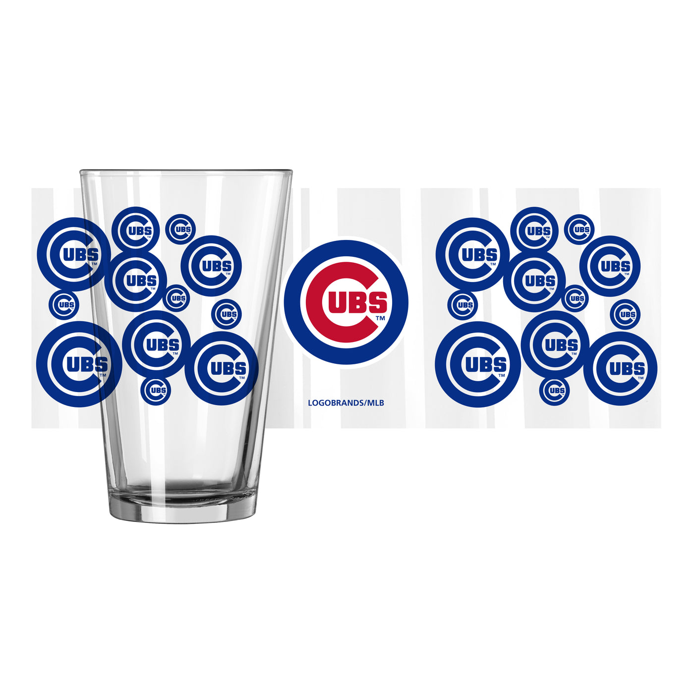 Chicago Cubs 16oz Scatter Pint Glass