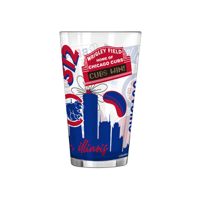 Chicago Cubs 16oz Native Pint Glass