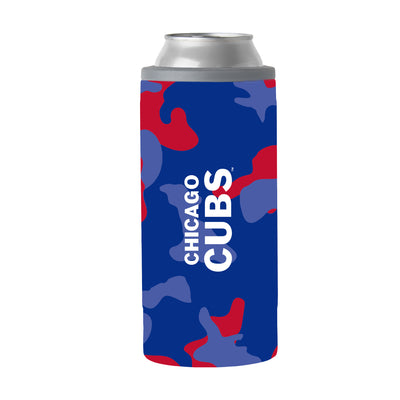Chicago Cubs 12oz Camo Slim Can Coolie - Logo Brands