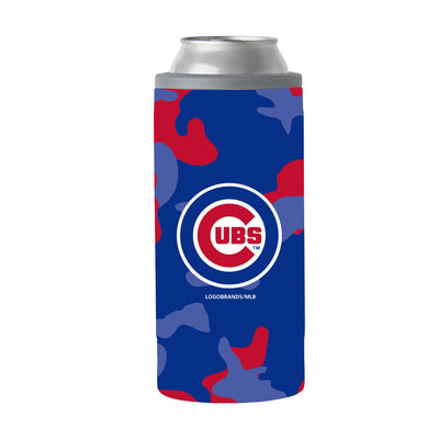 Chicago Cubs 12oz Camo Slim Can Coolie - Logo Brands