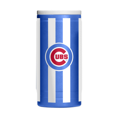 Chicago Cubs 12oz Striped Powdercoat SlimCan Coolie