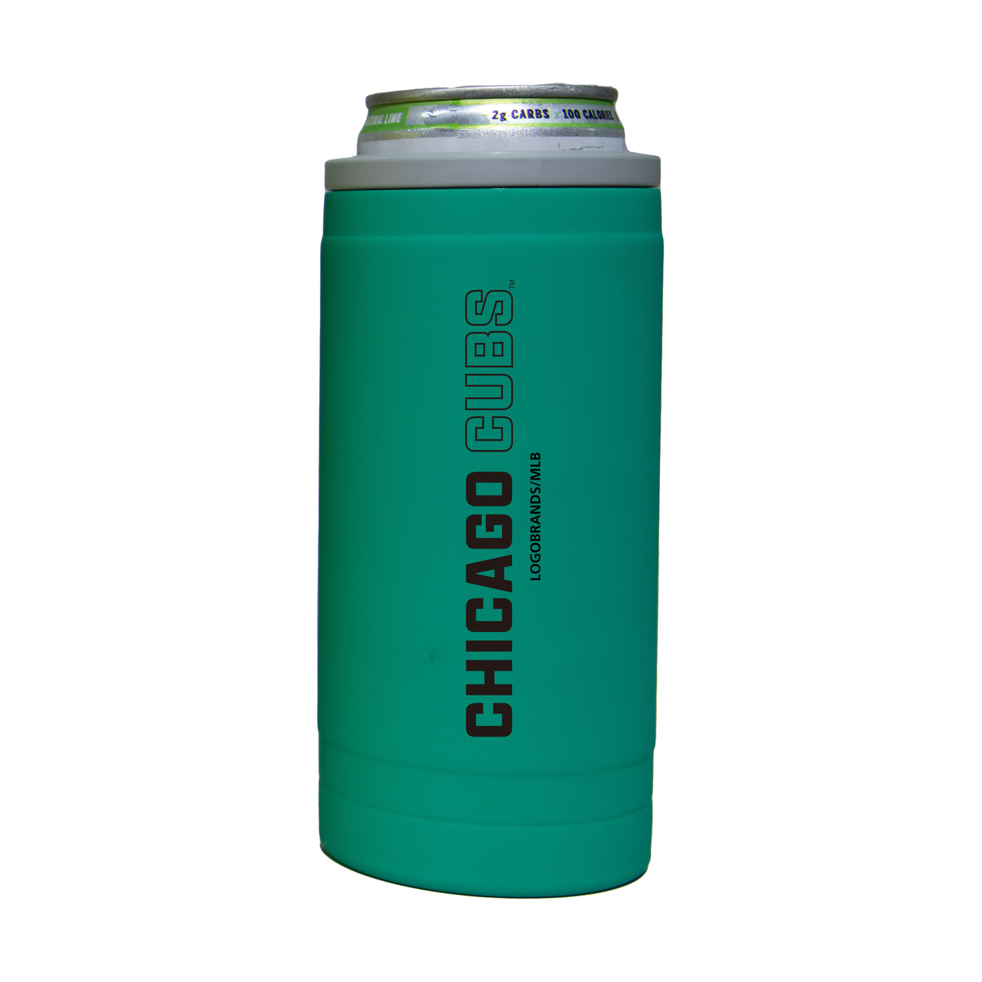 Chicago Cubs 12oz Optic Stacked Soft Touch Slim Coolie