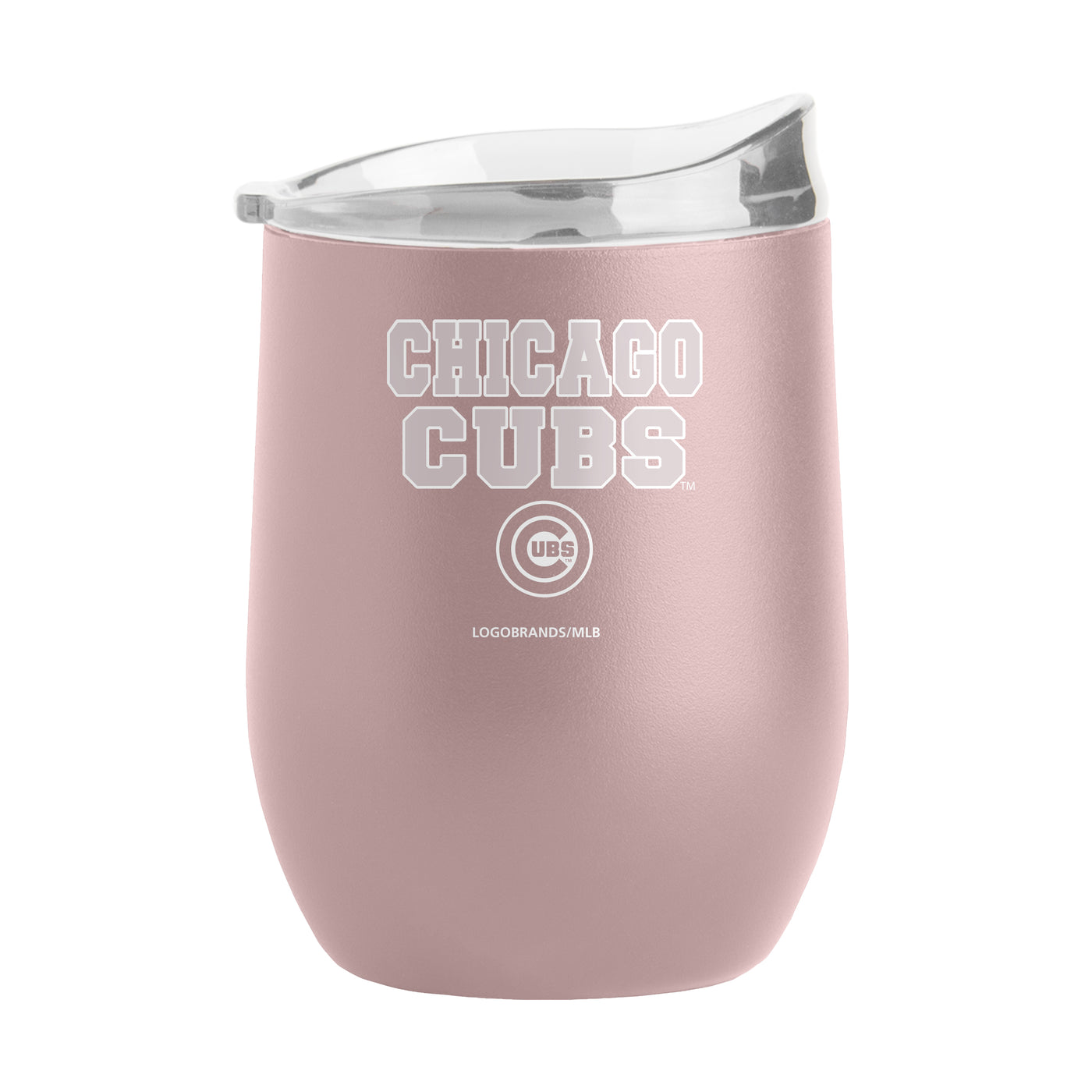 Chicago Cubs 16oz Stencil Powder Coat Curved Beverage