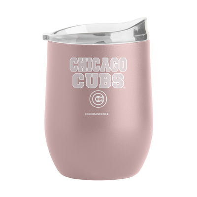 Chicago Cubs 16oz Stencil Powder Coat Curved Beverage