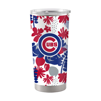 Chicago Cubs 20oz Floral Stainless Steel Tumbler - Logo Brands