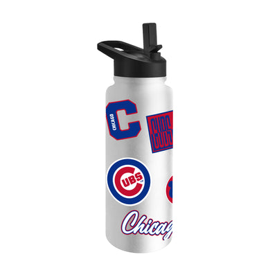 Chicago Cubs 34oz White Dreamweave Quencher Bottle