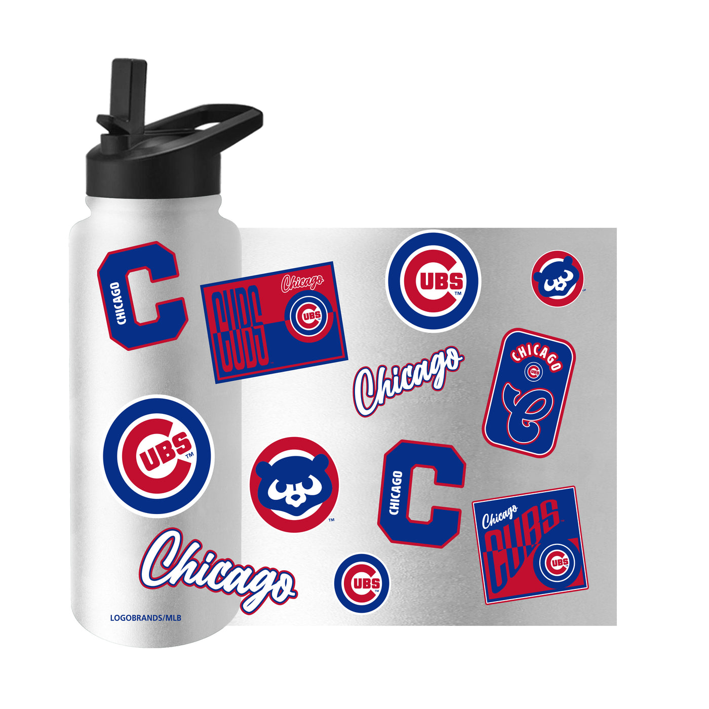 Chicago Cubs 34oz White Dreamweave Quencher Bottle