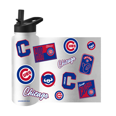 Chicago Cubs 34oz White Dreamweave Quencher Bottle