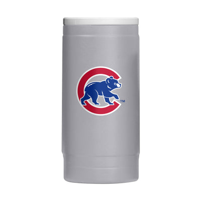 Chicago Cubs Stone 12oz Walking Bear Powdercoat SlimCan Coolie