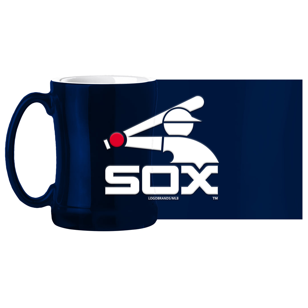 Logo Brands Chicago White Sox 14 Oz Relief Mug - Ceramic With 3D Raised Logo, Team Colors
